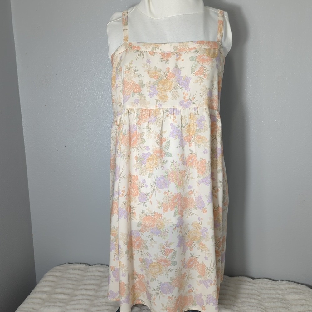 Torrid NWT Women's 1X Sleeveless Lush Pastel Floral Mini Challis Sundress 143